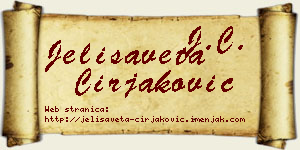 Jelisaveta Ćirjaković vizit kartica